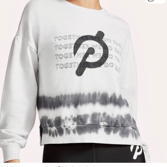 Peloton Tops - Peloton Daydreamer Together We Go Far embroidered tie dye pullover crewneck M